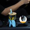 imageTronco 20 oz Glass Tumbler with Lid and Straw Iced Coffee Cup and Smoothie Cup with Bamboo Lids ampamp Protective Silicone Sleeve Dishwasher Safe BPAFree Glass Cup 1 PackBright Green
