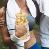 imageTronco 20 oz Glass Tumbler with Lid and Straw Iced Coffee Cup and Smoothie Cup with Bamboo Lids ampamp Protective Silicone Sleeve Dishwasher Safe BPAFree Glass Cup 1 PackAmber leopard