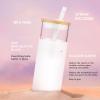 imageTronco 20 oz Glass Tumbler with Lid and Straw Iced Coffee Cup and Smoothie Cup with Bamboo Lids ampamp Protective Silicone Sleeve Dishwasher Safe BPAFree Glass Cup 1 PackBlack