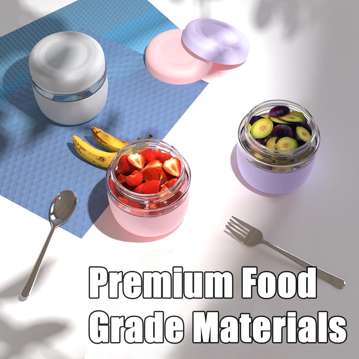 imageTronco 16 oz Glass Food Storage Containers with Lids Airtight Leak ampamp Spill Proof Glass Lunch Bowls for Meal Prep Salad Yogurt Soup ampamp Stew Microwave ampamp Dishwasher Safe BPAFree Set of 2Lilac