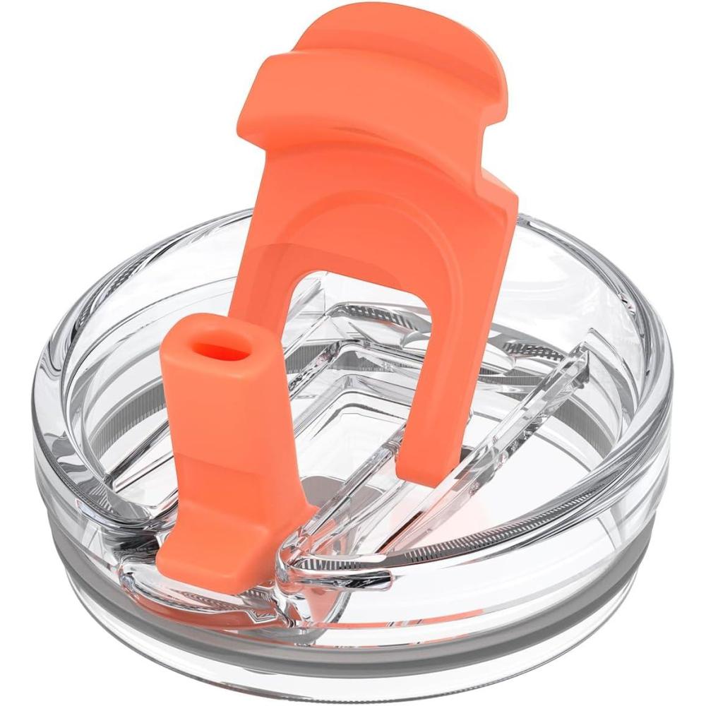 imageReplacement Bamboo Lid for Tumblers PressIn Lid Fits Tronco 32 oz 42 oz Glass Tumblers with Handle Light PurpleCoral Orange