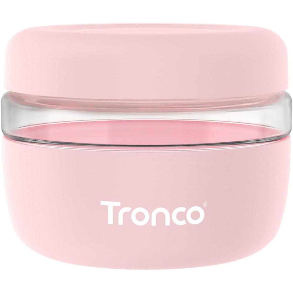 imageTronco 16 oz Glass Food Storage Containers with Lids Airtight Leak ampamp Spill Proof Glass Lunch Bowls for Meal Prep Salad Yogurt Soup ampamp Stew Microwave ampamp Dishwasher Safe BPAFree Set of 2Pink