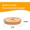 imageReplacement Bamboo Lid for Tumblers PressIn Lid Fits Tronco 32 oz 42 oz Glass Tumblers with Handle Light PurpleAmberBamboo