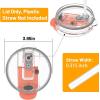 imageReplacement Lid for Tumblers 2in1 Flip Straw Spout Lid PressIn Lid Fits Tronco 32 oz 42 oz Glass Tumblers with Handle AmberPurple