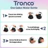 imageTronco 1 Gallon Water Bottle 128 oz Large Stainless Steel Triple Wall Vacuum Insulated Water Jug with Straw Lid and Spout Keep Cold 48 Hrs Top Handle Leak Proof Wide Mouth Sweat Proof BPA FreeNordic Purple 01