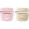 imageTronco 16 oz Glass Food Storage Containers with Lids Airtight Leak ampamp Spill Proof Glass Lunch Bowls for Meal Prep Salad Yogurt Soup ampamp Stew Microwave ampamp Dishwasher Safe BPAFree Set of 2PinkCream