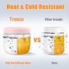 imageTronco 16 oz Glass Food Storage Containers with Lids Airtight Leak ampamp Spill Proof Glass Lunch Bowls for Meal Prep Salad Yogurt Soup ampamp Stew Microwave ampamp Dishwasher Safe BPAFree Set of 2Cream