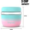 imageTronco 16 oz Glass Food Storage Containers with Lids Airtight Leak ampamp Spill Proof Glass Lunch Bowls for Meal Prep Salad Yogurt Soup ampamp Stew Microwave ampamp Dishwasher Safe BPAFree Set of 2Light Gray