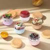 imageTronco 16 oz Glass Food Storage Containers with Lids Airtight Leak ampamp Spill Proof Glass Lunch Bowls for Meal Prep Salad Yogurt Soup ampamp Stew Microwave ampamp Dishwasher Safe BPAFree Set of 2PinkBamboo Lid