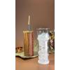imageTronco 20 oz Vacuum Insulated Glass Tumbler with Lid and Straw  Keeps Drinks Cold for 12 Hrs  Reusable Glass Cup for Iced Coffee Smoothies ampamp Boba  Sweat ampamp BPA Free Dishwasher Safe Fit Car HolderWood Amber