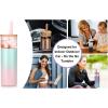 imageTronco 20 oz Vacuum Insulated Glass Tumbler with Lid and Straw  Keeps Drinks Cold for 12 Hrs  Reusable Glass Cup for Iced Coffee Smoothies ampamp Boba  Sweat ampamp BPA Free Dishwasher Safe Fit Car HolderAmber