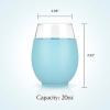 imageTronco 20oz Stemless Wine Glasses Set of 4 Reusable Wine Glasses with Silicone Sleeve Dishwasher Safe ampamp BPAFree for Red ampamp White Wine Cocktails Home Bar Parties Birthdays GiftsDenim BlueLight GrayOrangeCape Cod Blue
