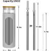 imageTronco 22oz Glass Tumbler with Bamboo Lid and Straw Reusable Iced Coffee Cup for Boba Tea Smoothies ampamp Cold Drinks SpillProof Glass Cup with Silicone Sleeve Dishwasher Safe BPAFree Pack of 1Gray