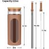 imageTronco 22oz Glass Tumbler with Bamboo Lid and Straw Reusable Iced Coffee Cup for Boba Tea Smoothies ampamp Cold Drinks SpillProof Glass Cup with Silicone Sleeve Dishwasher Safe BPAFree Pack of 1Coffee