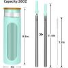 imageTronco 22oz Glass Tumbler with Bamboo Lid and Straw Reusable Iced Coffee Cup for Boba Tea Smoothies ampamp Cold Drinks SpillProof Glass Cup with Silicone Sleeve Dishwasher Safe BPAFree Pack of 1PureBlue