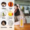 imageTronco 22oz Glass Tumbler with Bamboo Lid and Straw Reusable Iced Coffee Cup for Boba Tea Smoothies ampamp Cold Drinks SpillProof Glass Cup with Silicone Sleeve Dishwasher Safe BPAFree Pack of 1Coffee