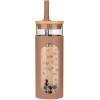 imageTronco 22oz Glass Tumbler with Bamboo Lid and Straw Reusable Iced Coffee Cup for Boba Tea Smoothies ampamp Cold Drinks SpillProof Glass Cup with Silicone Sleeve Dishwasher Safe BPAFree Pack of 1Coffee