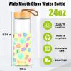 imageTronco 24oz Glass Water Bottles with Bamboo Lid ampamp Silicone Sleeve Leak Proof BPA Free Reusable Borosilicate Glass Bottles for Juicing Smoothies Juice ampamp Water for Men ampamp Women Gym Office TravelGravelgray