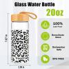 imageTronco 24oz Glass Water Bottles with Bamboo Lid ampamp Silicone Sleeve Leak Proof BPA Free Reusable Borosilicate Glass Bottles for Juicing Smoothies Juice ampamp Water for Men ampamp Women Gym Office TravelGreenpink