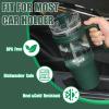 imageTronco 40 oz Glass Tumbler with Handle Bamboo Lid and Straw Fits Cup Holders Reusable Glass Water Bottles for Iced Coffee and Smoothie LeadFree BPAFreeLight Green