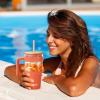 imageTronco 40 oz Glass Tumbler with Handle Bamboo Lid and Straw Fits Cup Holders Reusable Glass Water Bottles for Iced Coffee and Smoothie LeadFree BPAFreeCoral OrangeBamboo
