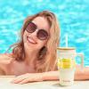 imageTronco 40 oz Glass Tumbler with Handle Bamboo Lid and Straw Fits Cup Holders Reusable Glass Water Bottles for Iced Coffee and Smoothie LeadFree BPAFreeCreamBamboo