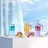 imageTronco 40 oz Glass Tumbler with Handle Bamboo Lid and Straw Fits Cup Holders Reusable Glass Water Bottles for Iced Coffee and Smoothie LeadFree BPAFreeCreamBamboo