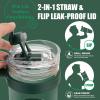 imageTronco 40 oz Glass Tumbler with Handle Bamboo Lid and Straw Fits Cup Holders Reusable Glass Water Bottles for Iced Coffee and Smoothie LeadFree BPAFreeLavender