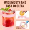 imageTronco 40 oz Glass Tumbler with Handle Bamboo Lid and Straw Fits Cup Holders Reusable Glass Water Bottles for Iced Coffee and Smoothie LeadFree BPAFreePink