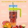 imageTronco 50 oz Tritan Plastic Tumbler with Lid and Straw BPAFree Reusable Clear Water Bottle with Time Marker 100 Leak Proof ampamp Wide Mouth for Iced Coffee Juice Bubble Tea SmoothiesMint teal
