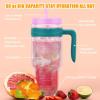 imageTronco 50 oz Tritan Plastic Tumbler with Lid and Straw BPAFree Reusable Clear Water Bottle with Time Marker 100 Leak Proof ampamp Wide Mouth for Iced Coffee Juice Bubble Tea SmoothiesPink 10