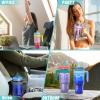imageTronco 50 oz Tritan Plastic Tumbler with Lid and Straw BPAFree Reusable Clear Water Bottle with Time Marker 100 Leak Proof ampamp Wide Mouth for Iced Coffee Juice Bubble Tea SmoothiesFancy Lilac