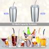 imageTronco Set of 6 Stainless Steel Reusable Metal Straws with Silicone Flex Tips Elbows Cover Metal Drinking Straws for Tronco Tumbler 6 Steel Straws6 Silicone Tips1 Straw Cleaning BrushIridescenceStainless steel straw