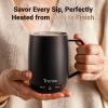 imageTronco Temperature Control Heated Coffee Mug 14 oz  Rechargeable SelfHeating Coffee Mug with Lid  Manual Control 3 Modes 130 Min Battery Life Auto ShutOff BlueCrimson