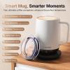 imageTronco Temperature Control Heated Coffee Mug 14 oz  Rechargeable SelfHeating Coffee Mug with Lid  Manual Control 3 Modes 130 Min Battery Life Auto ShutOff BlueCrimson