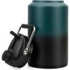 imageTronco 1 Gallon Water Bottle 128 oz Large Stainless Steel Triple Wall Vacuum Insulated Water Jug with Straw Lid and Spout Keep Cold 48 Hrs Top Handle Leak Proof Wide Mouth Sweat Proof BPA FreeGradient Cyan
