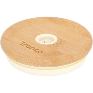 imageReplacement Bamboo Lid for Tumblers PressIn Lid Fits Tronco 32 oz 42 oz Glass Tumblers with Handle Light PurpleCreamBamboo