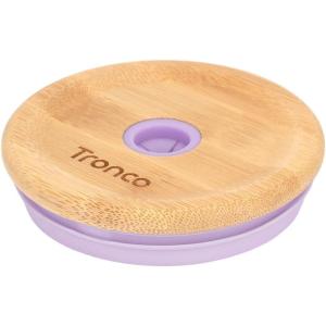 imageReplacement Bamboo Lid for Tumblers PressIn Lid Fits Tronco 32 oz 42 oz Glass Tumblers with Handle Light PurpleLight PurpleBamboo