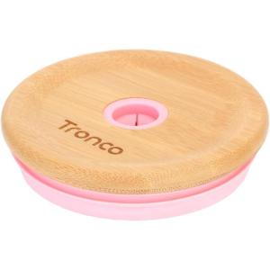 imageReplacement Bamboo Lid for Tumblers PressIn Lid Fits Tronco 32 oz 42 oz Glass Tumblers with Handle Light PurplePinkBamboo
