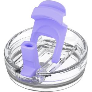 imageReplacement Bamboo Lid for Tumblers PressIn Lid Fits Tronco 32 oz 42 oz Glass Tumblers with Handle Light PurplePurple