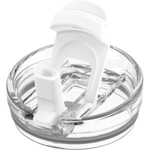 imageReplacement Lid for Tumblers 2in1 Flip Straw Spout Lid PressIn Lid Fits Tronco 32 oz 42 oz Glass Tumblers with Handle AmberWhite