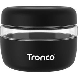 imageTronco 16 oz Glass Food Storage Containers with Lids Airtight Leak ampamp Spill Proof Glass Lunch Bowls for Meal Prep Salad Yogurt Soup ampamp Stew Microwave ampamp Dishwasher Safe BPAFree Set of 2Black