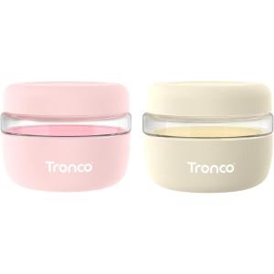 imageTronco 16 oz Glass Food Storage Containers with Lids Airtight Leak ampamp Spill Proof Glass Lunch Bowls for Meal Prep Salad Yogurt Soup ampamp Stew Microwave ampamp Dishwasher Safe BPAFree Set of 2PinkCream